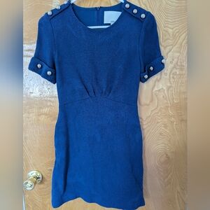 3.1 Phillip Lim Navy Mini Dress with Pearl Accents